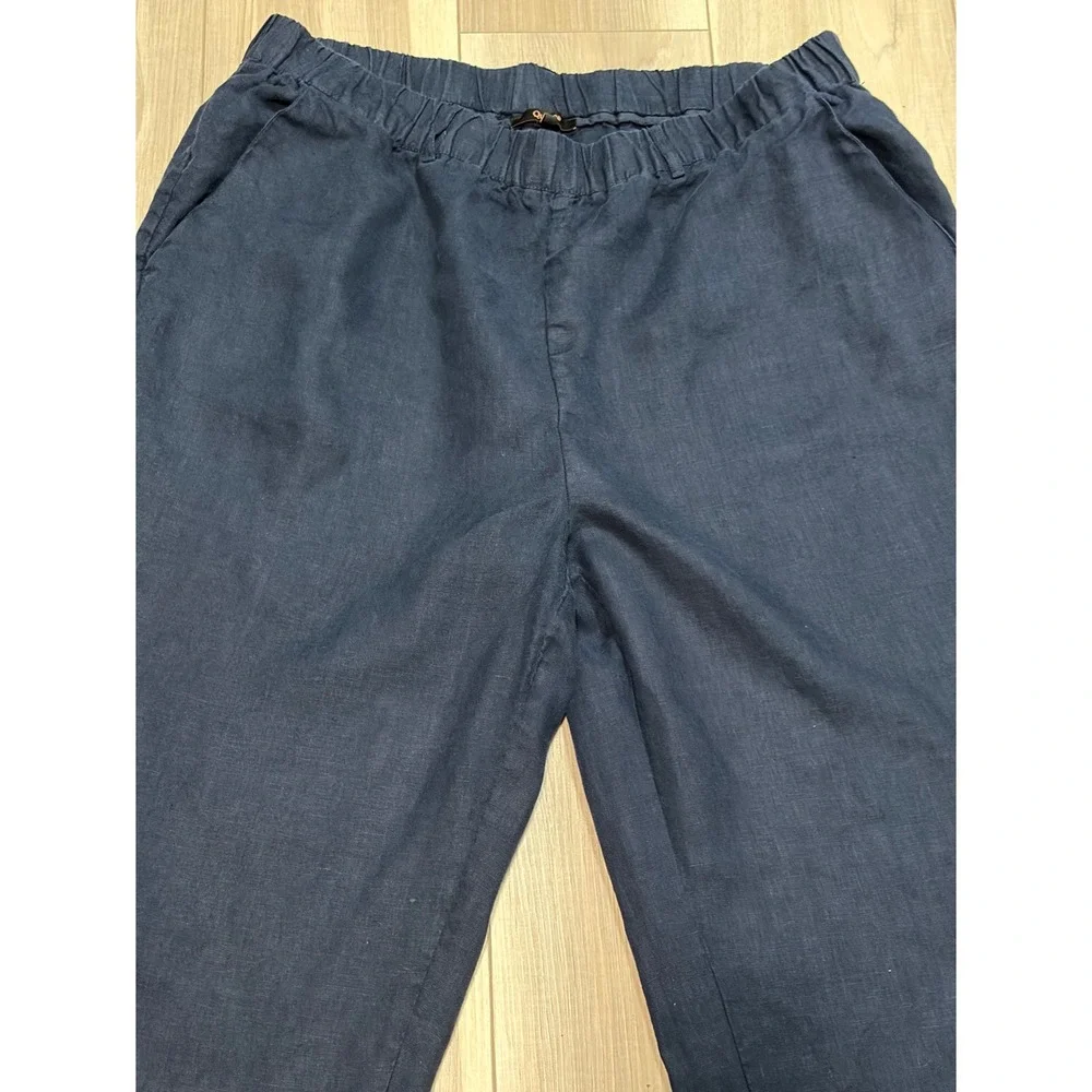 Quince Womens 100% European Linen Pants Deep Navy XL LB44256-RGEPL001-15659